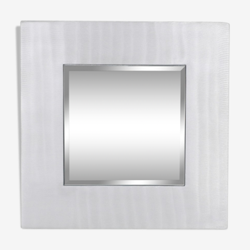 Lorenzo Burchiellaro aluminium cast iron square mirror 1970 70x70cm