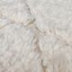 Tapis berbère blanc shaggy 110x145 cm