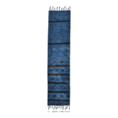 Tapis de couloir turc antique bleu noir, 79 x 342 cm