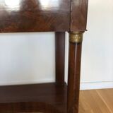 Mahogany and marble Empire console
