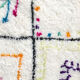 Moroccan Berber carpet azilal ecru with black diamonds and colorful patterns 255x159cm