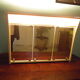 Pharmacy cabinet, 3 mirror doors, double lighting, power outlet and Bakelite switch