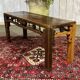 Table basse chinoise en teck et orme des années 80
