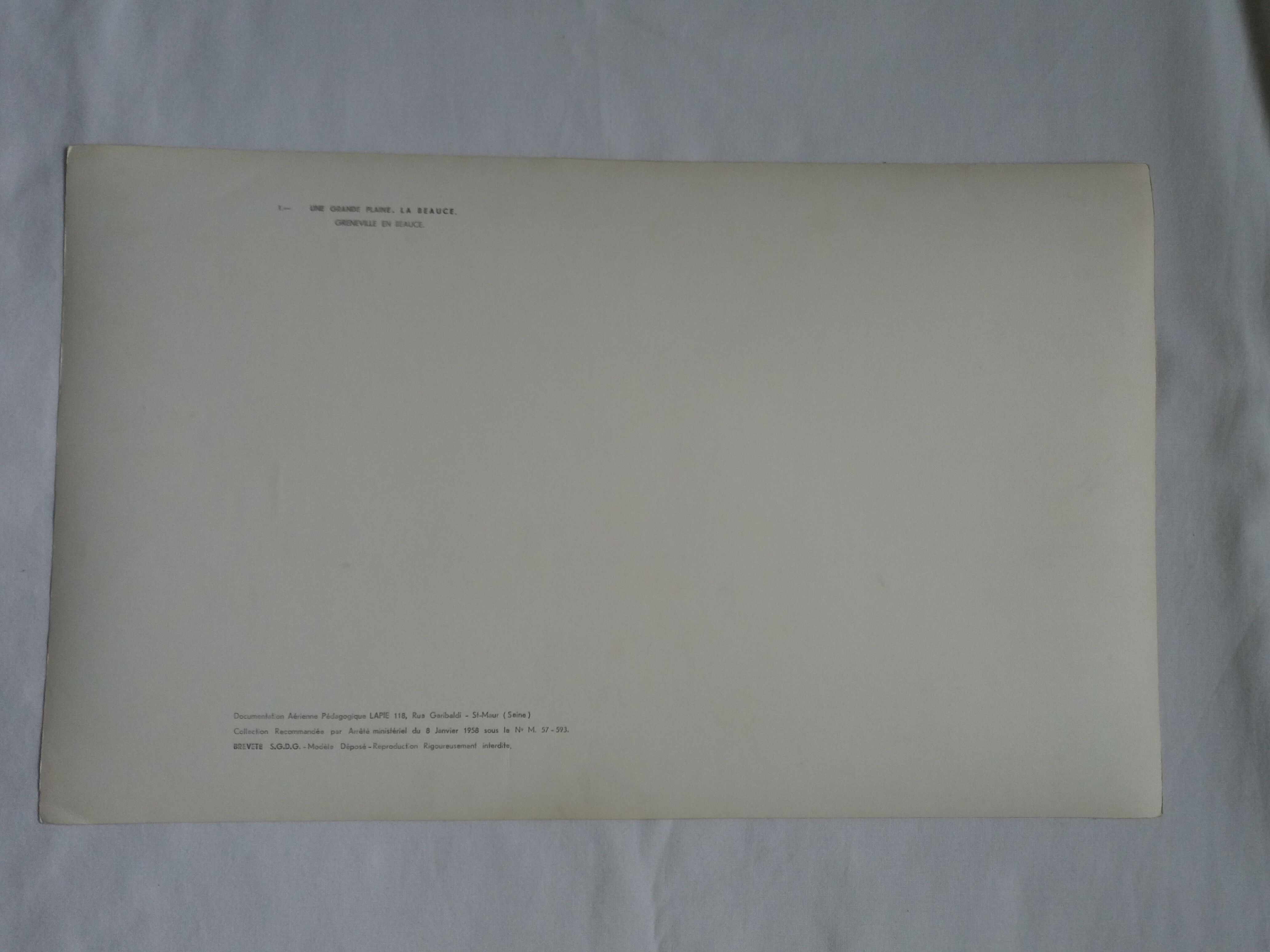 Aerial photography LaPie 1958 The plain of Beauce Greneville in Beauce