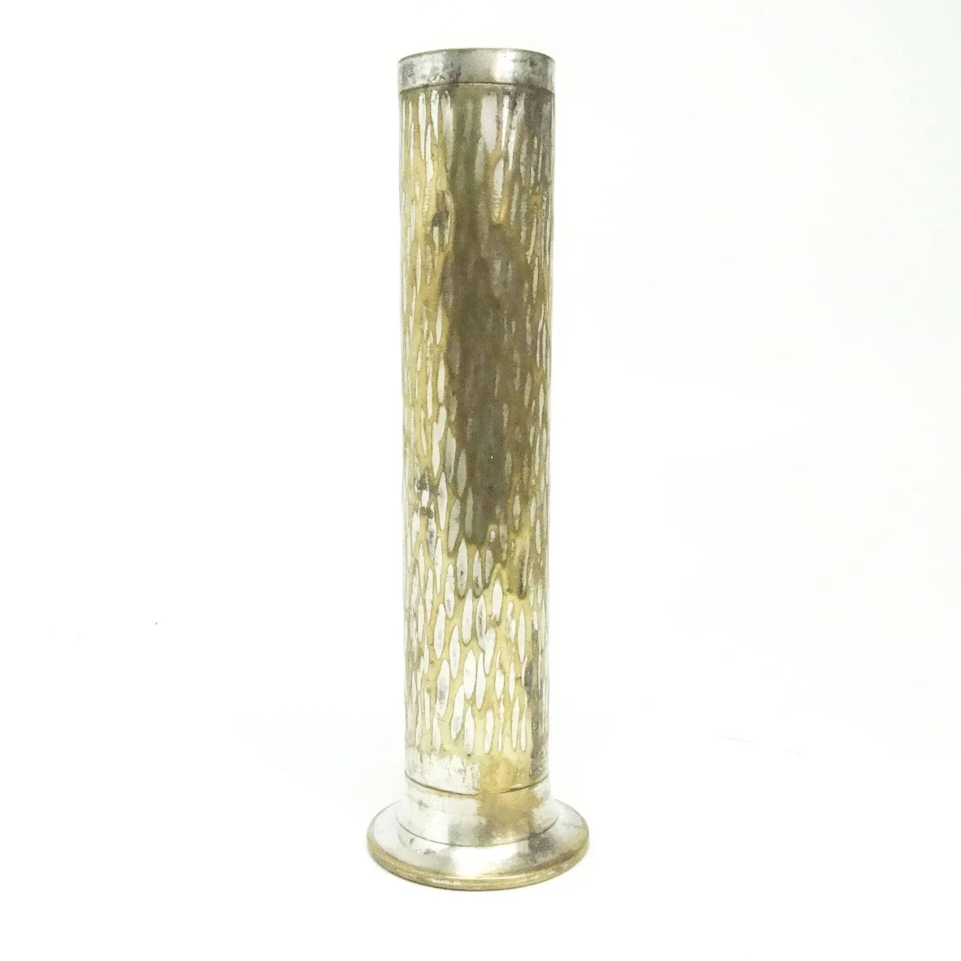 Vase Art Déco, étain argenté, Berndorf, Allemagne, début du 20e siècle