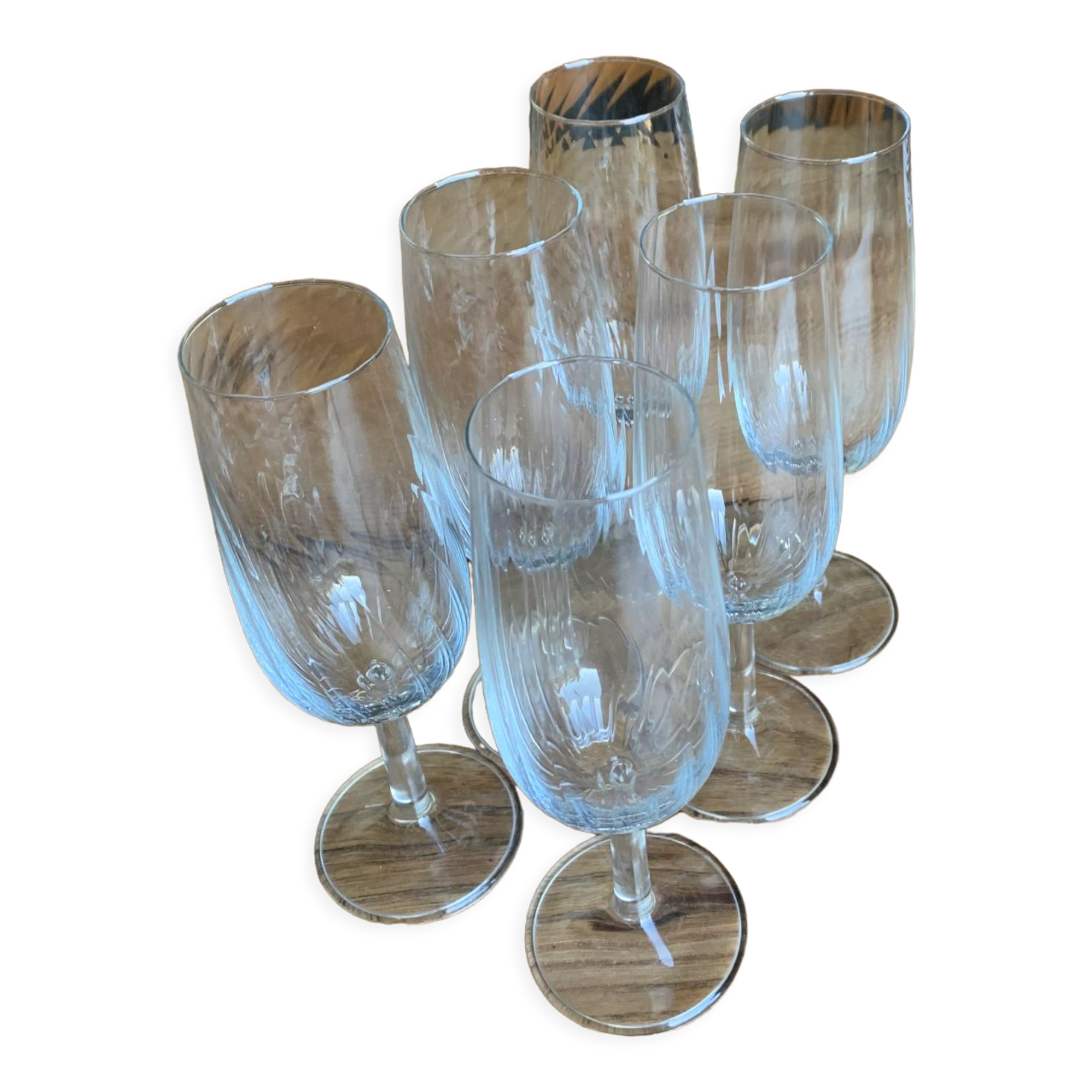 6 champagne flutes