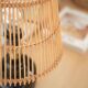 Black table lamp & rattan