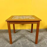 Danish mid-century teak sidetable with tile inlay 1960s