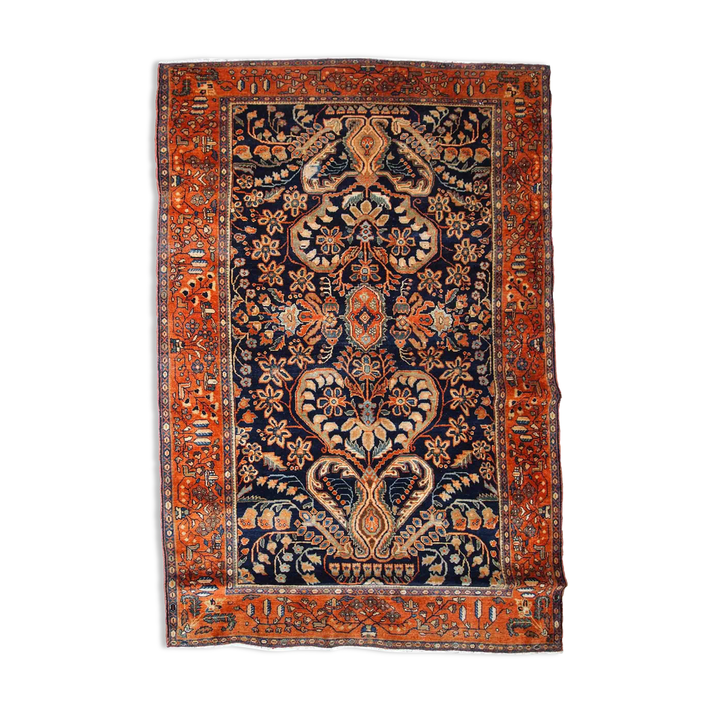 tapis ancien persan sarouk fait main 125cm x 204cm 1920s - 1b782