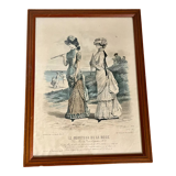 Framed antique print "Le moniteur de la Mode"