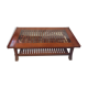 Table basse de style asiatique en bois exotique