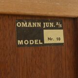 Classic two-piece display cabinet from the 1960s