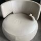 Design swivel armchair "CURL" by Roche Bobois - Light Grey Leather