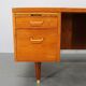 Mid-century Danish teak writing desk with brass details, 1960s