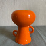 Orange ceramic vase, 1970s
