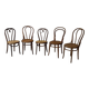 Lot de 5 chaises bistrot bois courbé cannage