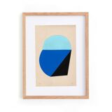 Collection of collages on paper - abstract painting signed Eawy