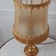 Old lamp in gilded steel and mother-of-pearl lampshade 60-70s