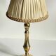 Solid brass lamp and antique lampshade