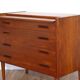 Commode coiffeuse vintage scandinave en teck