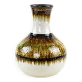 Vase en céramique avec glaçure dégoulinante, poterie allemande des années 1970.
