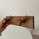Vintage wooden wall coat rack