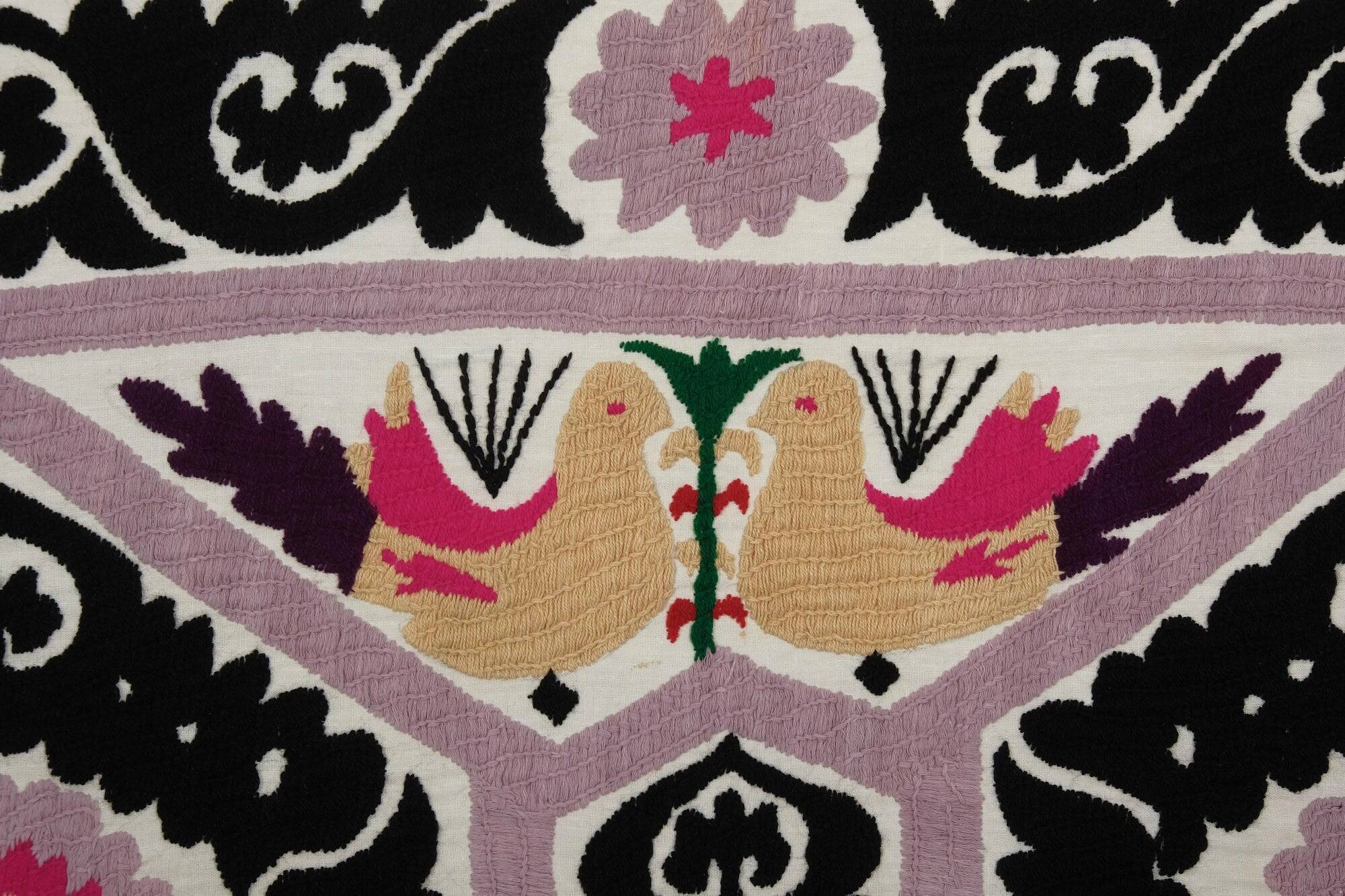 Vintage hand-embroidered tablecloth 65x361 cm