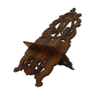 Bible-bearer lectern church in walnut wood XIXth