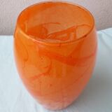 Vase en verre orange
