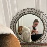Vintage wrought iron mirror