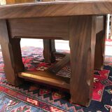 Vintage coffee table in wood and ceramic from the 70s