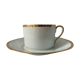 Tasse à thé et sous tasse en porcelaine et or Jammet Seignolles Limoges