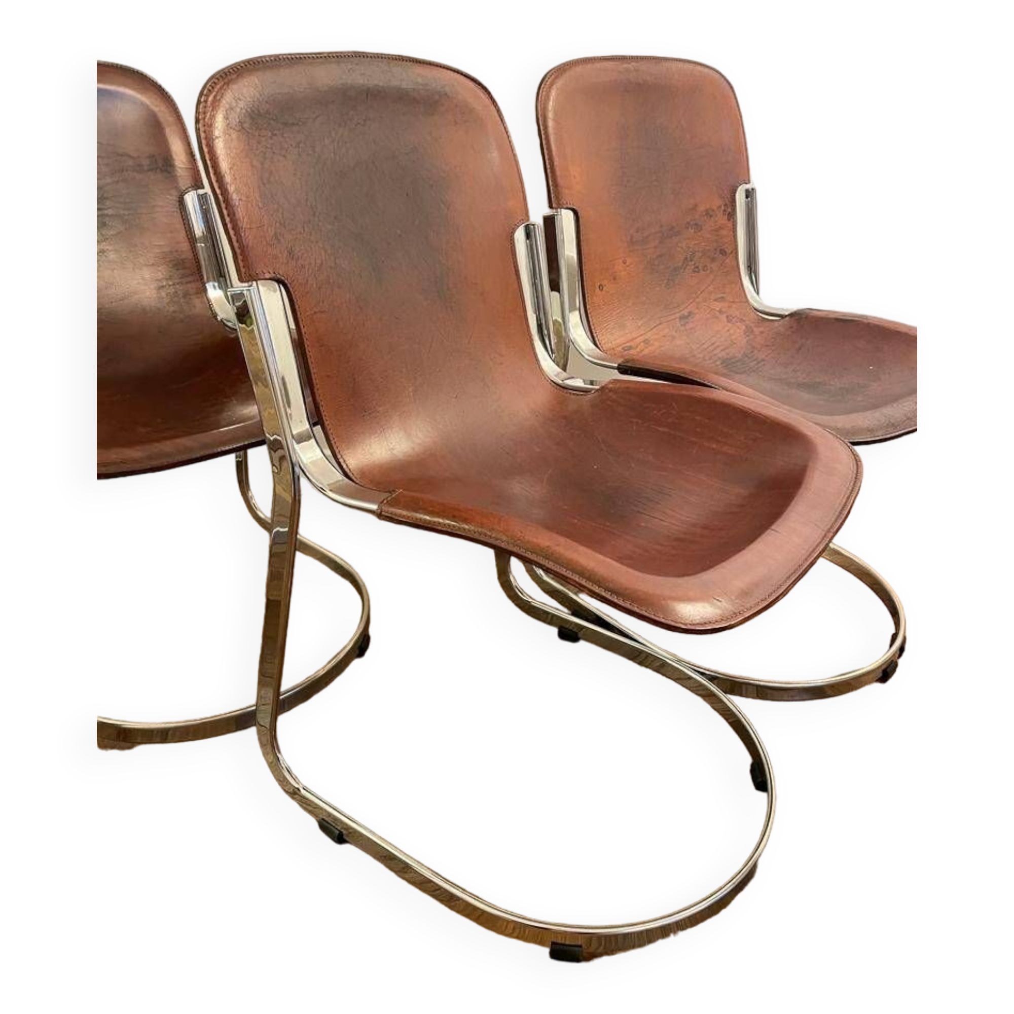Set de 4 Chaises Design Cidue , Italie années 70