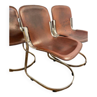 Set of 4 Cidue Design Chairs  Italy 1970s