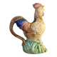 Pichet broc en forme de coq en barbotine vintage