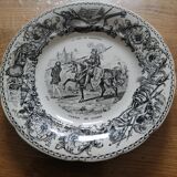 Set of eight talking plates