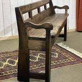 Rustic chestnut bench from the late 19th century.