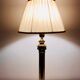 Pied de lampe ancien colonne en bronze