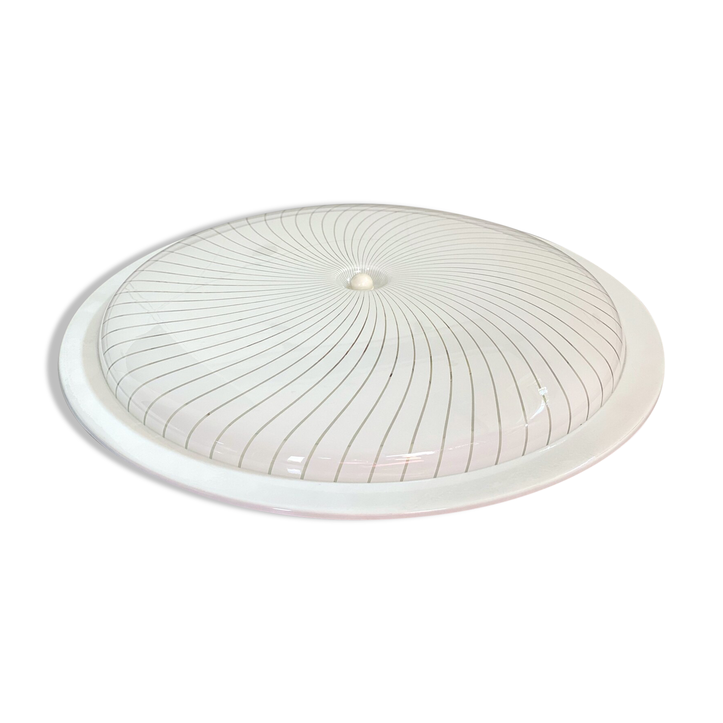 Vintage ceiling lamp with acrylic striped shade