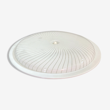 Vintage ceiling lamp with acrylic striped shade