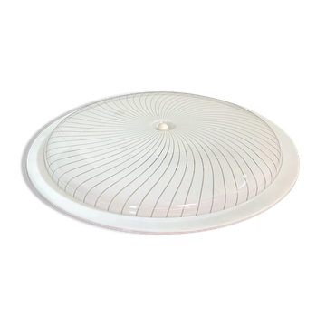 Vintage ceiling lamp with acrylic striped shade