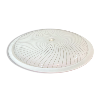 Vintage ceiling lamp with acrylic striped shade