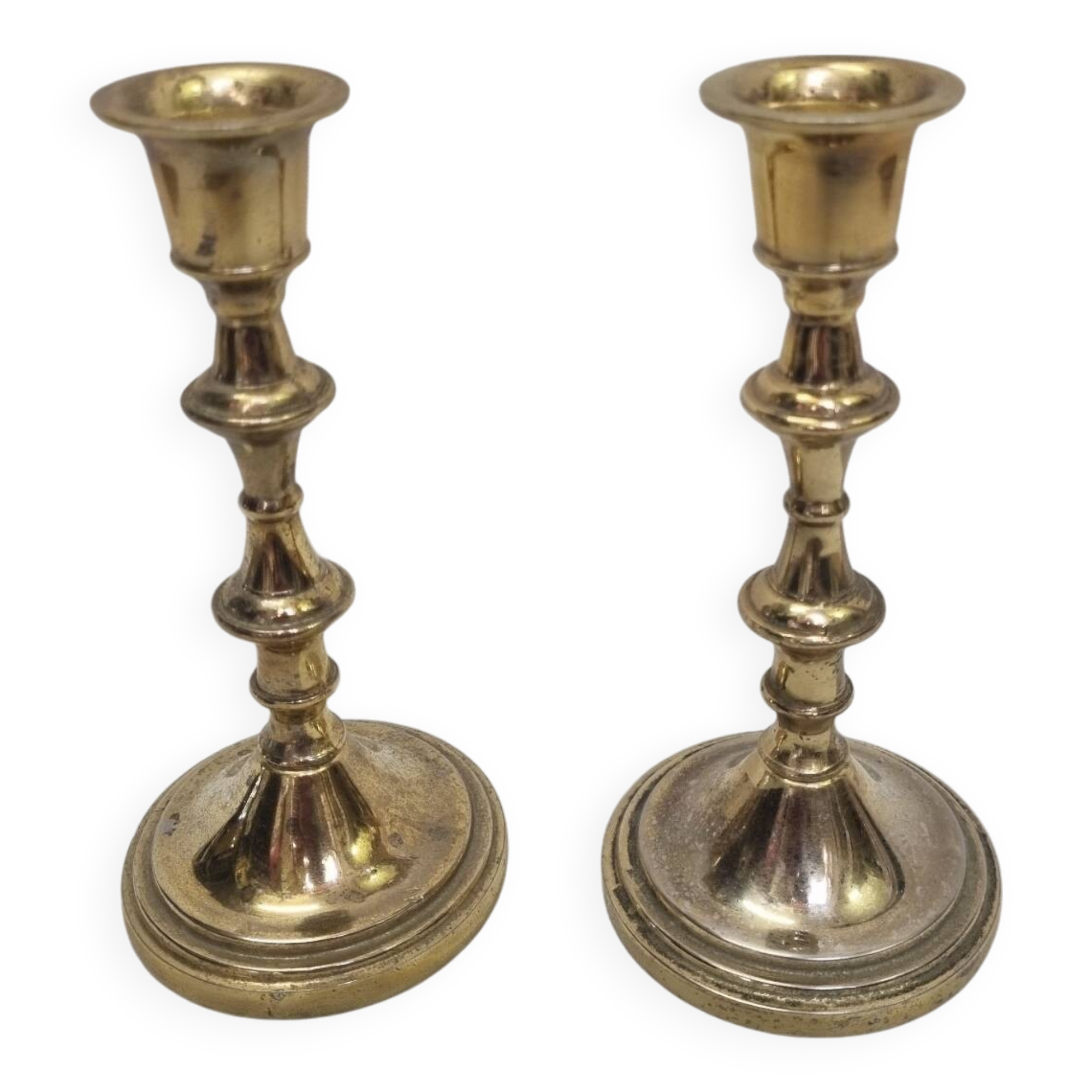 Pair of brass candlesticks