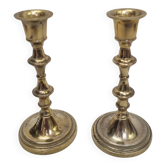 Pair of brass candlesticks