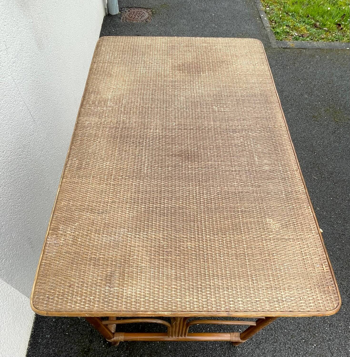Vintage rattan desk