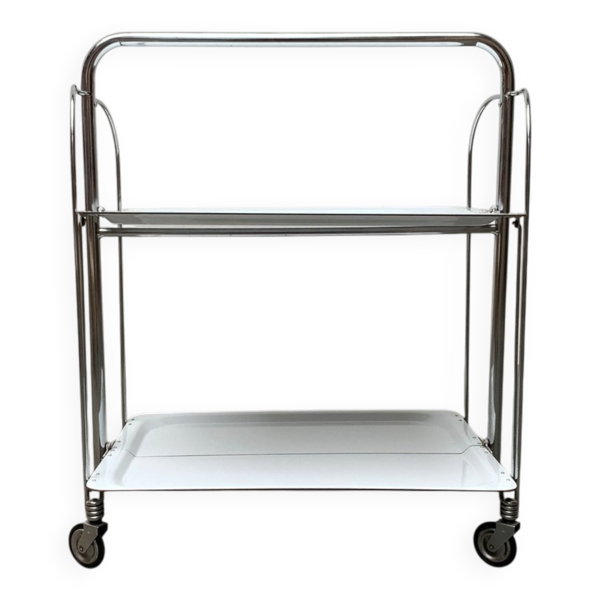 Chariot de Service Pliable Vintage par Raquer, années 1970