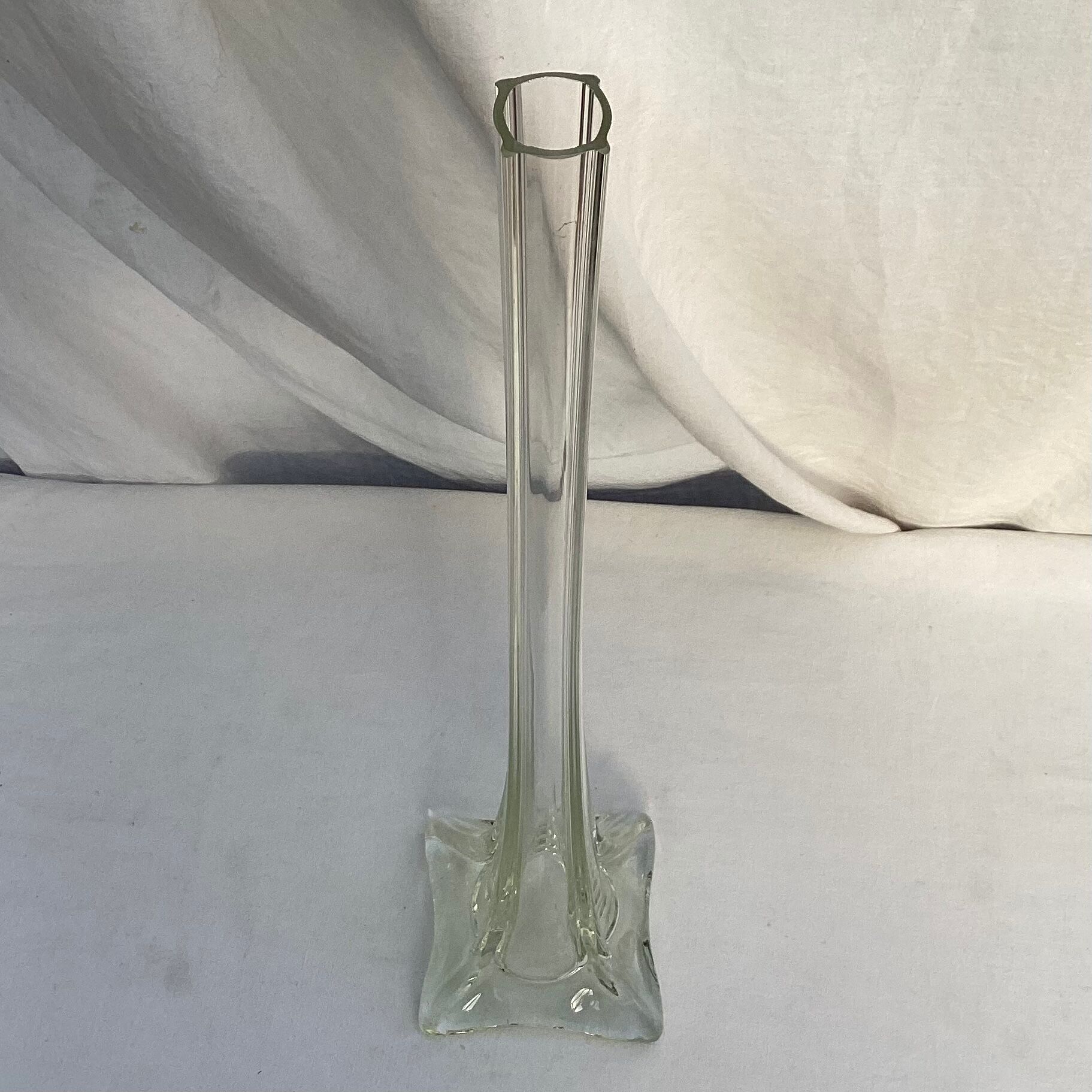 Vintage blown glass soliflore vase dimensions