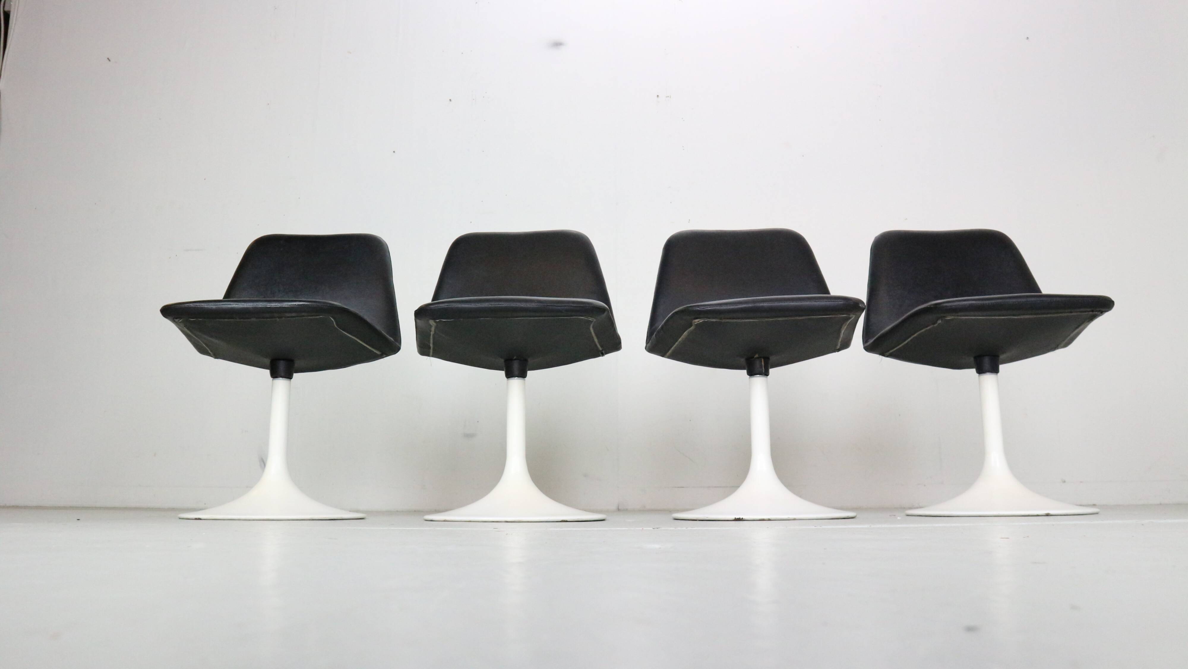 Scandinavian Modern Set Of 4 Dinning Chairs By Börje Johanson Vinga, Sweden 1970