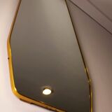Miroir italien forme libre en laiton doré, 60’s
