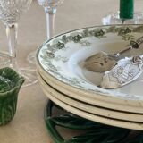 4 ironstone plates.